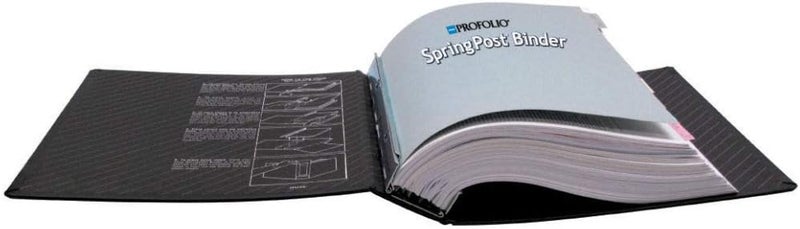 ITOYA ProFolio by , SpringPost Binder - 5 Interchangeable Color-Coded Spines and 5 Tabbed Dividers , 2" Paper Capacity - Image 2